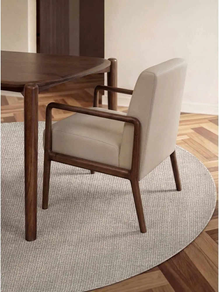 Covor crem țesut manual rotund din lână ø 160 cm Greenwich – Ted Baker