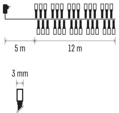Instalație LED de Crăciun de exterior 600xLED/17m IP44 alb rece
