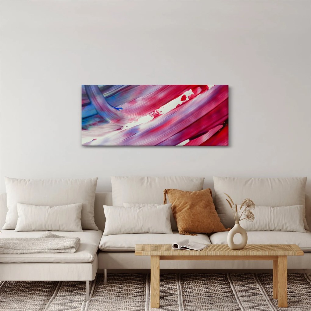 Tablou - culorile rozalbaste (120x50 cm)
