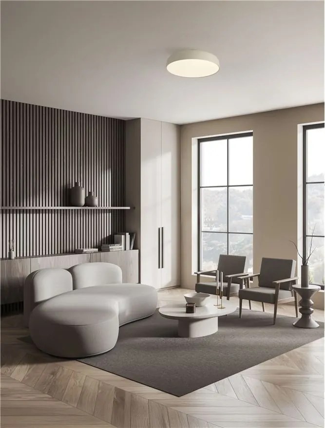 Plafoniera LED stil modern 2700K NOELIA crem 50cm