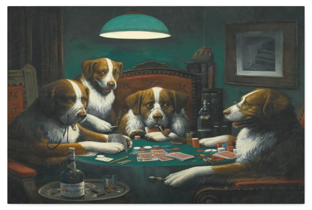 Tablou canvas Poker Game 120x80 cm