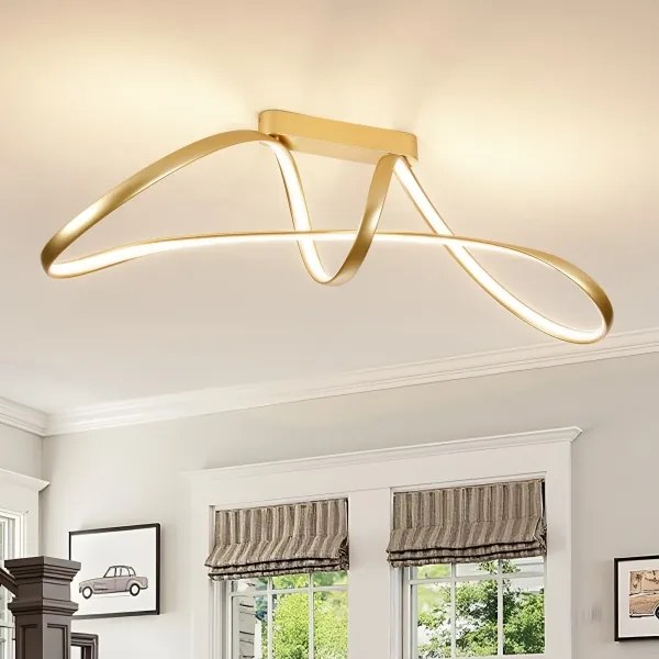 Brilagi-LED Lustră aplicată reglabilă TWISTER LED/60W/230V 3000-6000K auriu + telecomandă