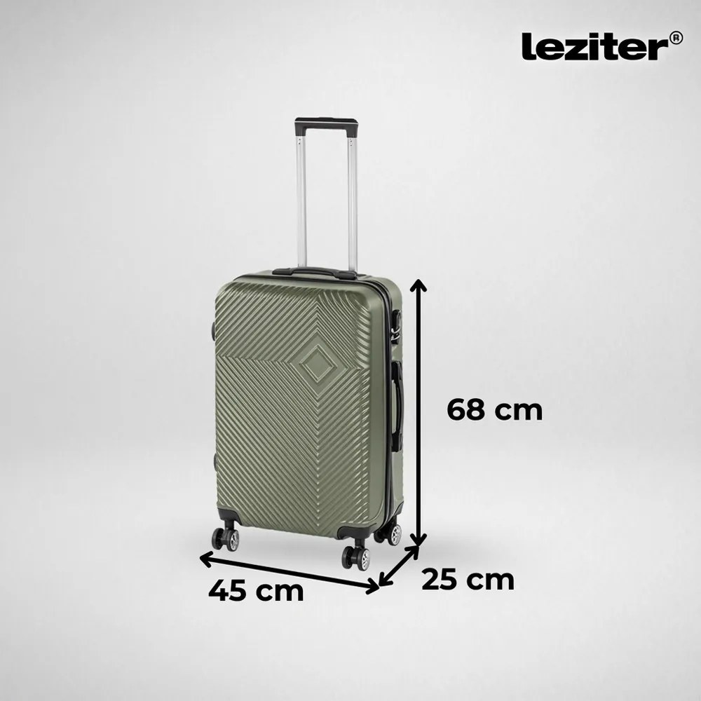 TraveLux Pro valiză medie cu capac dur 68x45x25 cm verde măslin