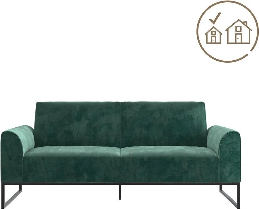 Canapea extensibilă verde 217 cm Adley - CosmoLiving by Cosmopolitan