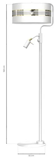 Lampadar ULTIMO 1xE27/40W/230V + 1xGU10/MR11/7W alb