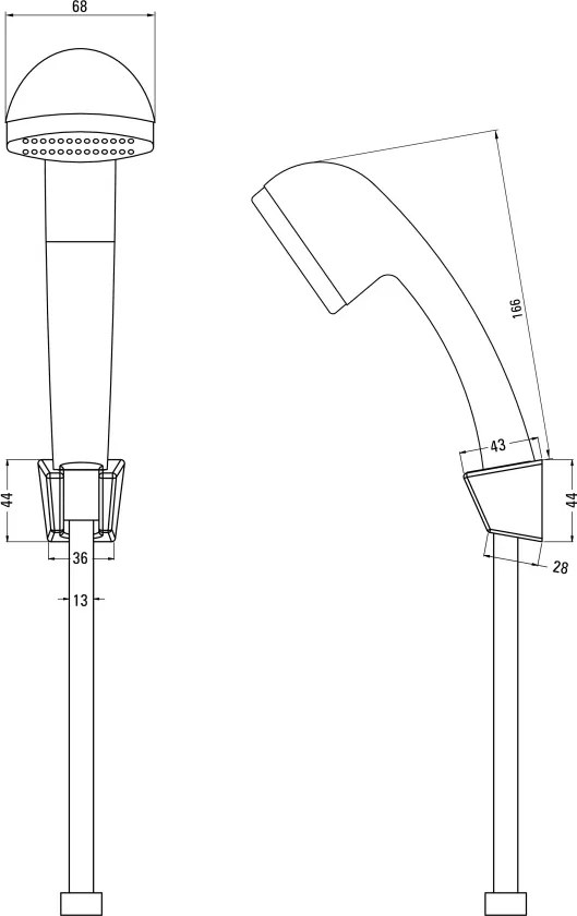 Classic Set de duș, cu suport fix Finisaj: Crom NEC_041K