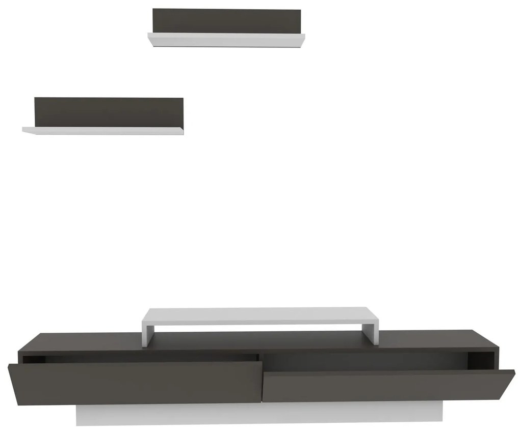 Mobilier living Lusalona (alb + maro). 1107305