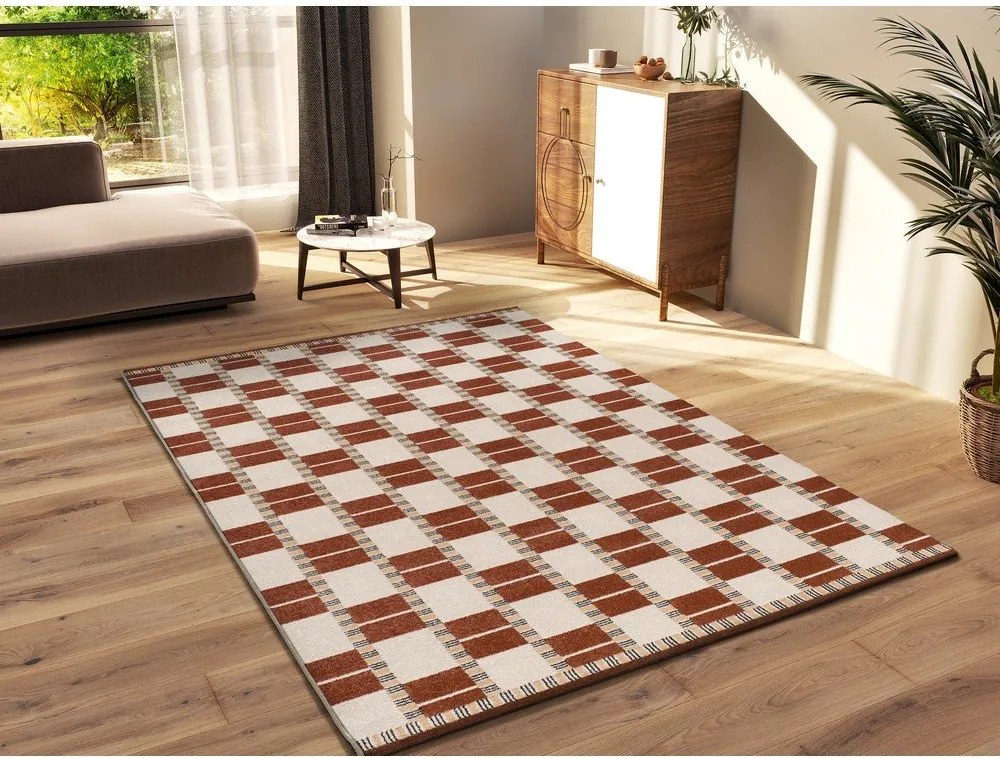 Covor bej/teracotă 160x230 cm Astra – Universal