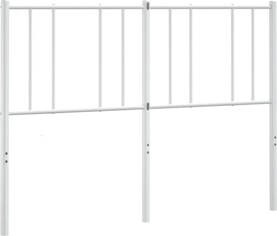 vidaXL Tăblie de pat de schimb metalică, alb, 120 cm