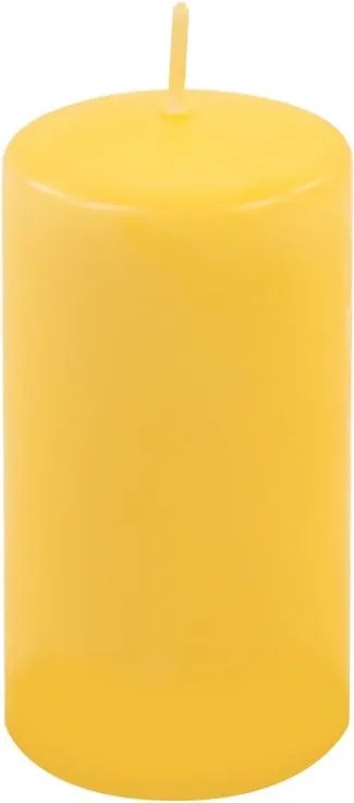 Set lumânări pilon, 11,5 cm, Ø 6 cm, galben, 6 bucăți