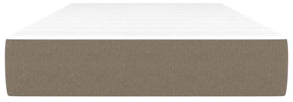 Saltea de pat cu arcuri, gri taupe, 90x200x20 cm, textil Gri taupe, 90 x 200 cm