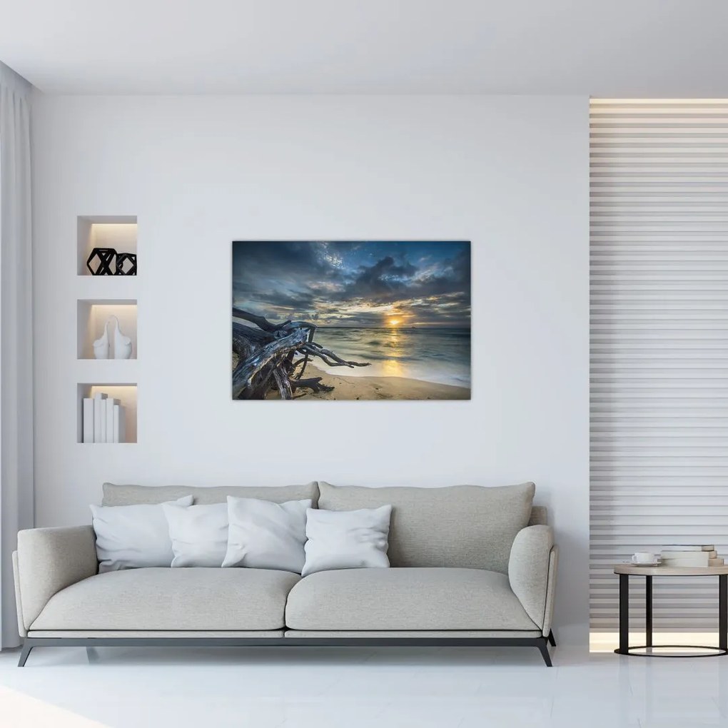 Tablou cu marea în apus de soare (90x60 cm)