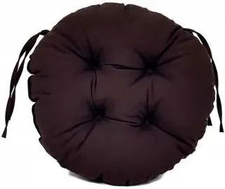Perna decorativa rotunda, pentru scaun de bucatarie sau terasa, diametrul 35cm, culoare maro
