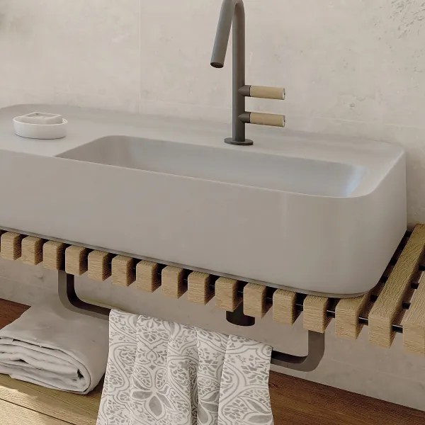 Suport de perete pentru prosoape NIMCO NKC 30046-90 NIKAU 49 cm negru mat