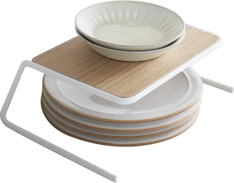 Raft suplimentar alb/în culoare naturală din lemn 19,5x19,5 cm Tosca – YAMAZAKI