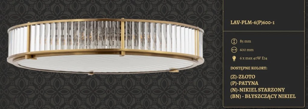 Plafoniera design LUX realizata manual LAVONE 60cm