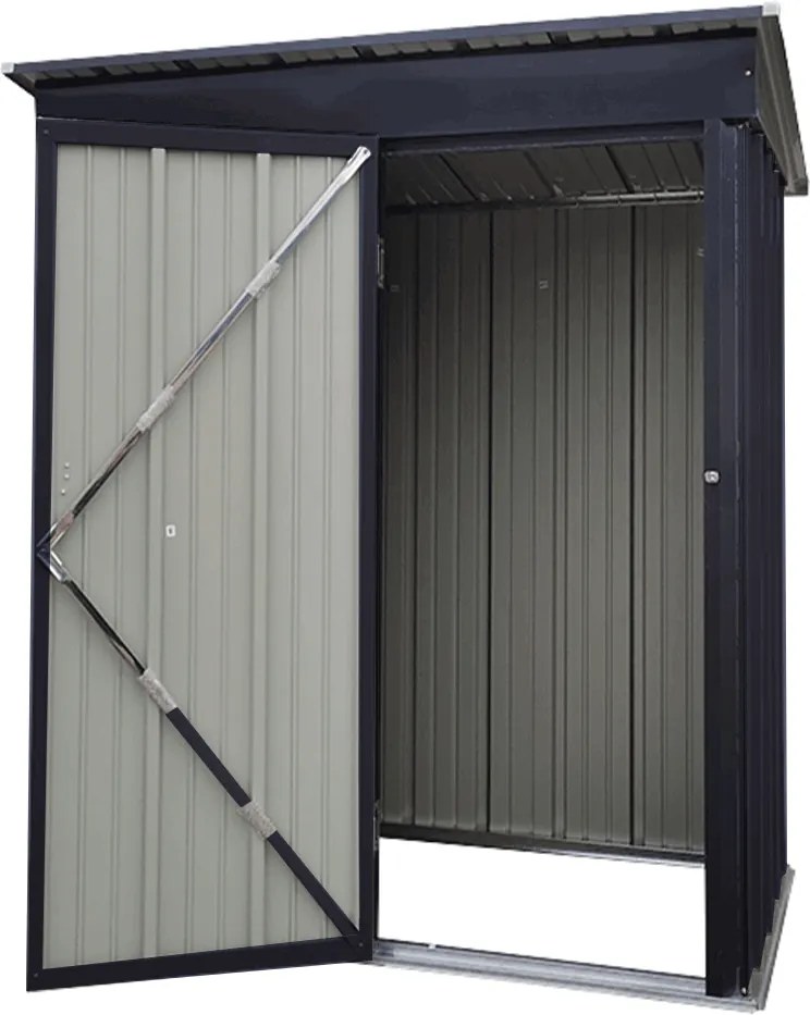 Depozit grădină pentru scule din tablă, antracit / alb, 1,6x0,9 m, NELON
