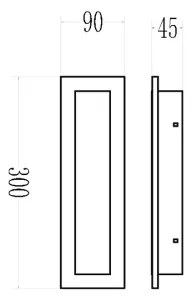 Aplica LED pentru exterior WOW LED/10W/230V 3000/4000/6500K 30 cm IP54 negru