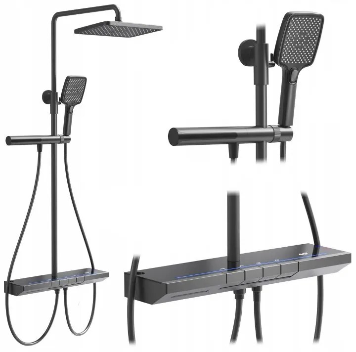 Set dus cu termostat REA Pedro titan