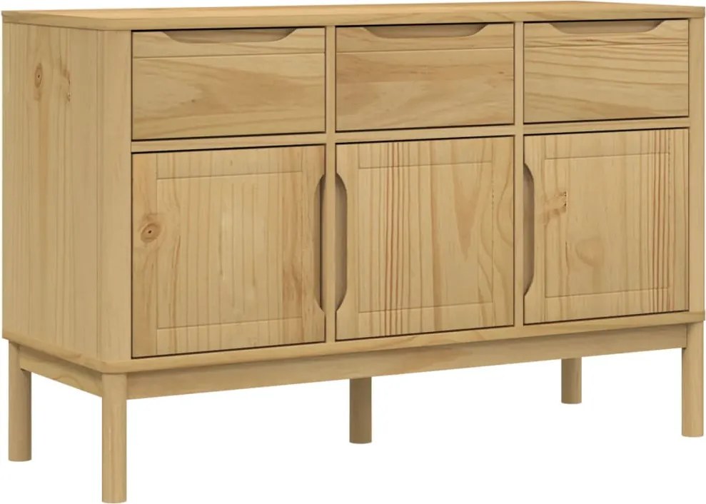 vidaXL Dulap FLORO, maro ceară, 114x43x74 cm, lemn masiv pin