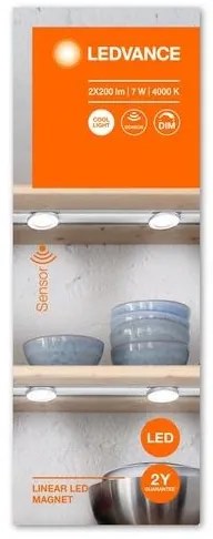 Corp de iluminat LED pentru mobilier cu senzor LINEAR 2xLED/3,5W/230V Ledvance