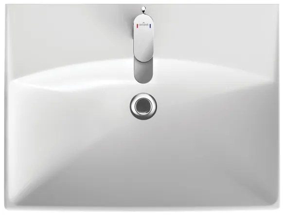 Cersanit S801-142-DSM - Dulap suspendat pentru baie cu lavoar LARA CITY 60, alb