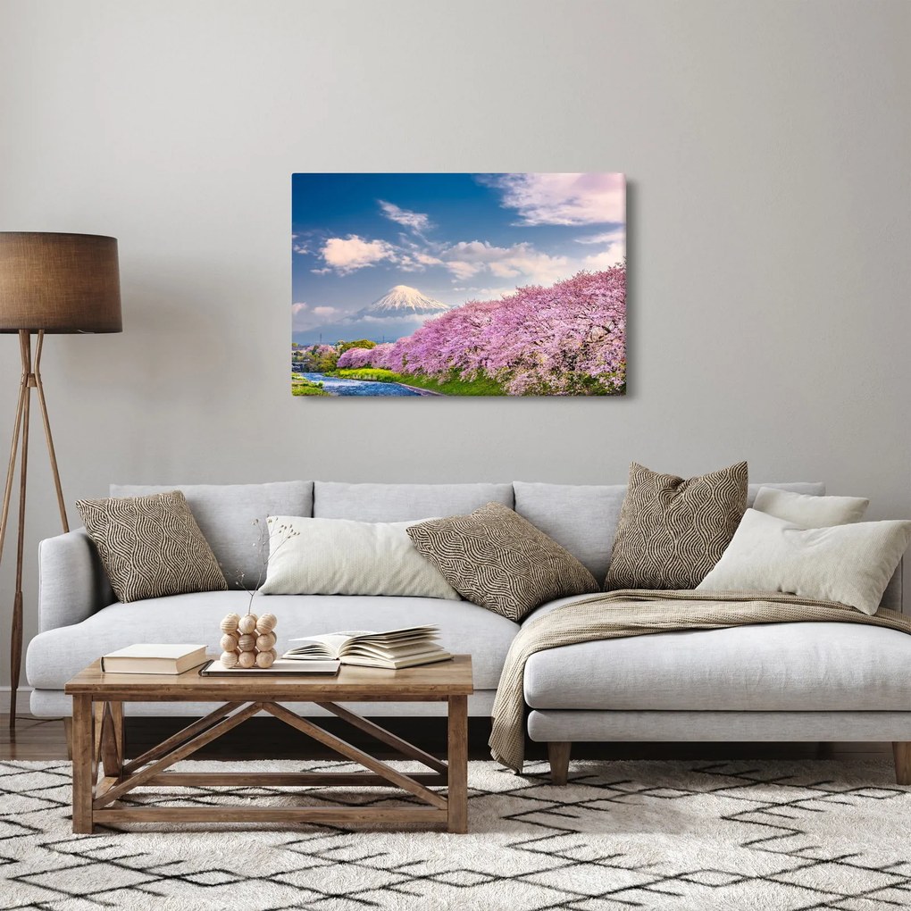 Tablou - Peisaj de primăvară japonez (90x60 cm)