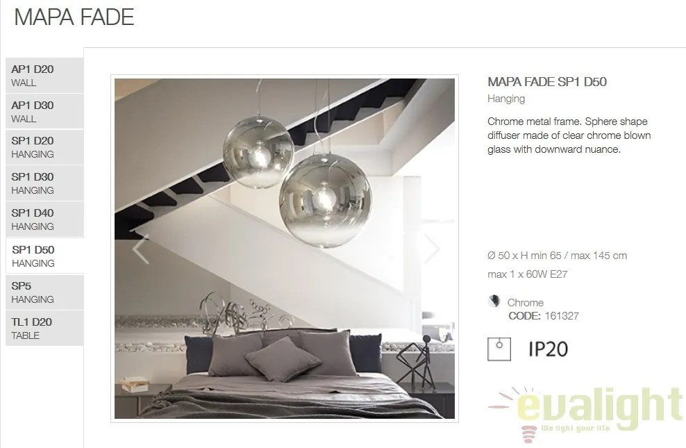 Pendul design modern MAPA FADE SP1 D50 161327