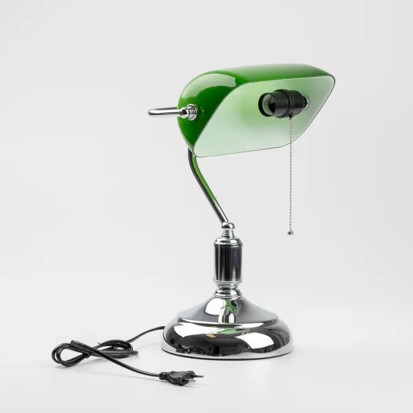 Lampă de masă Brilagi BANK OFFICE 1xE27/60W/230V crom lucios/verde