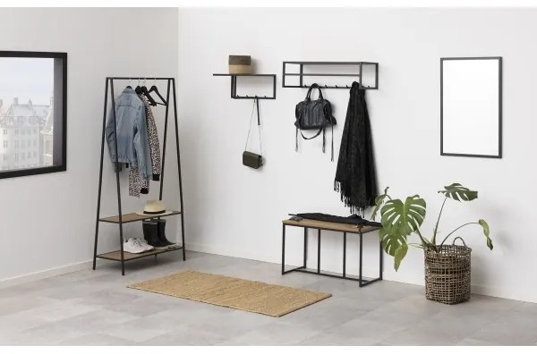 Cuier SARON, stejar/negru