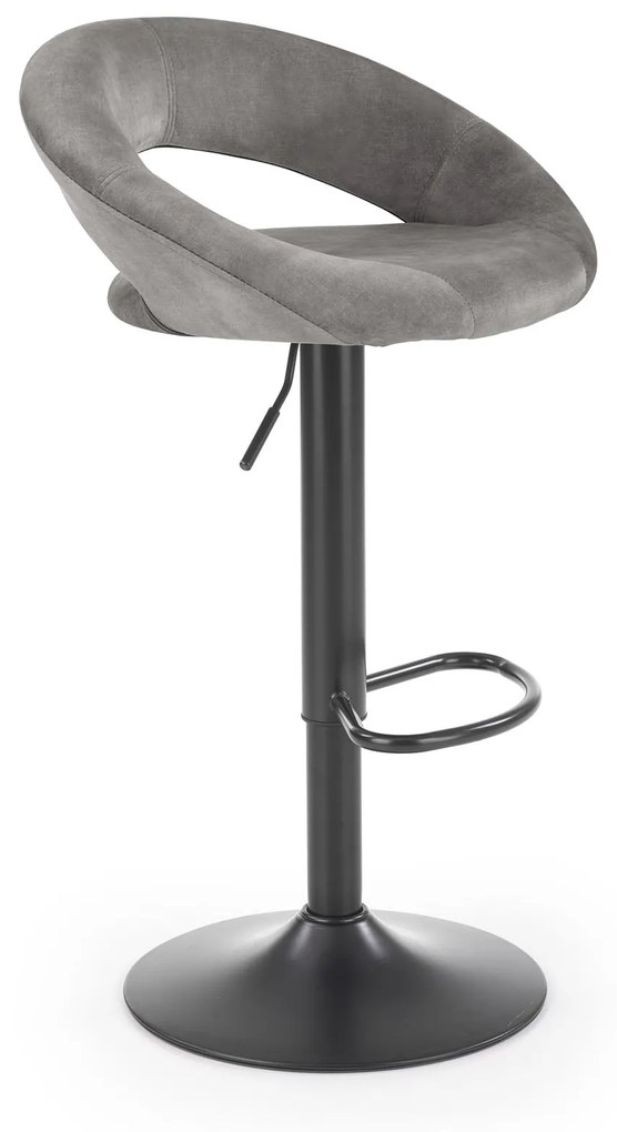 Scaun tip bar Herlinda (gri + negru). 1039565