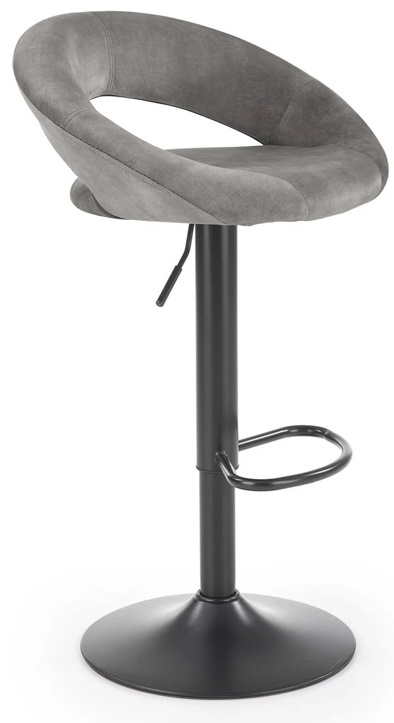 Scaun tip bar Herlinda (gri + negru). Promo -7%. 1039565