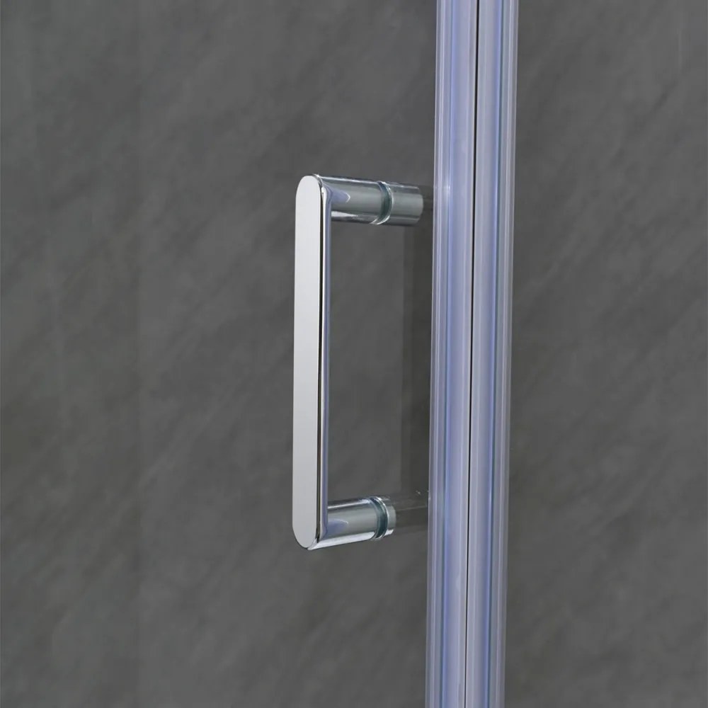 Cabină de duș pătrată Monica MONICA80 cu ușă batantă, 80x80x190 cm