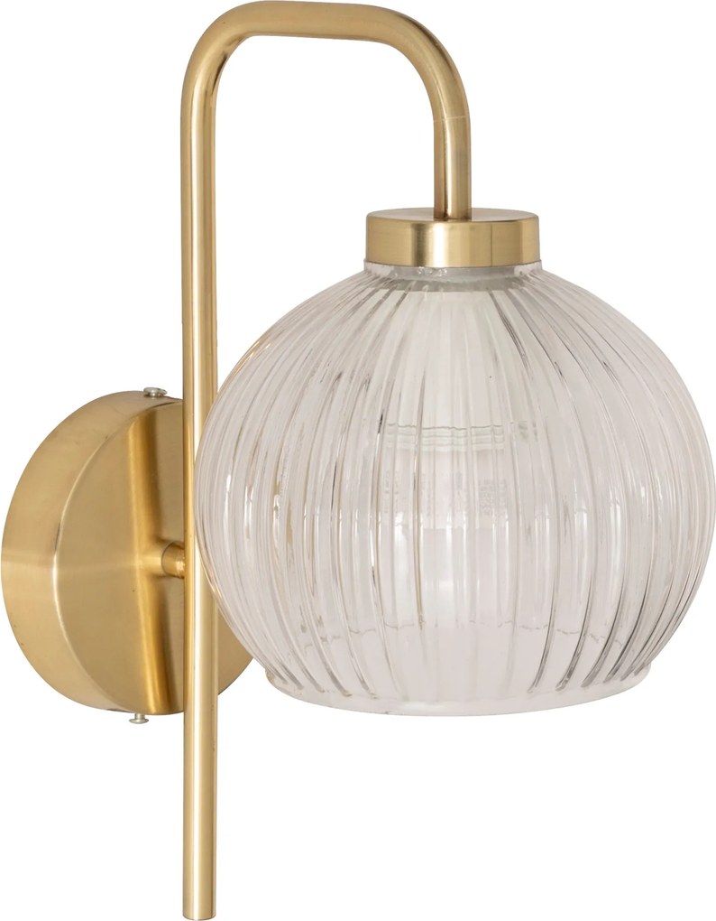 Aplice sferă KRYS, aur și sticlă, înălțime 30 cm