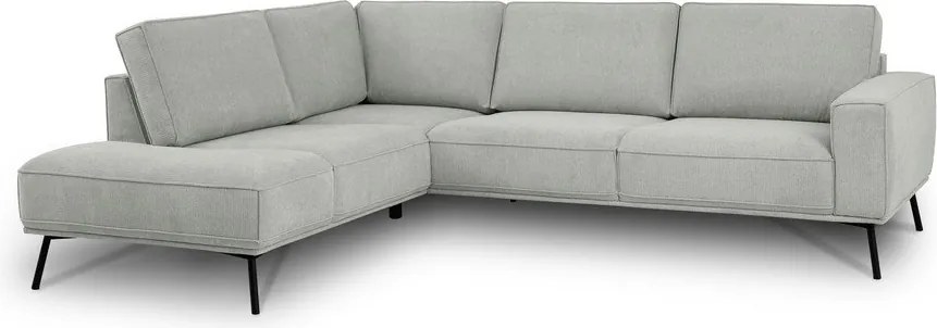 Colțar gri deschis cu tapițerie din chenille (cu colț pe partea stângă/în formă de ”L”) Amsterdam – Scandic