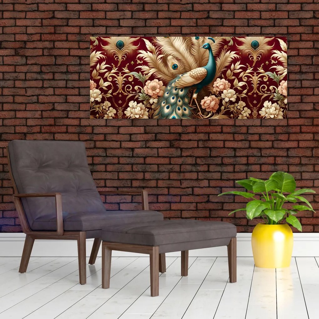 Tablou – Păun elegant (120x50 cm)