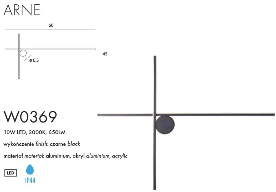 Aplica LED baie iluminat ambiental IP44 Arne 60cm