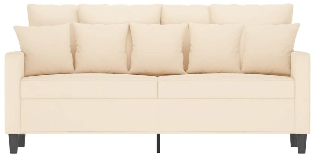 Canapea cu 2 locuri, crem, 140 cm, catifea Crem, 158 x 77 x 80 cm