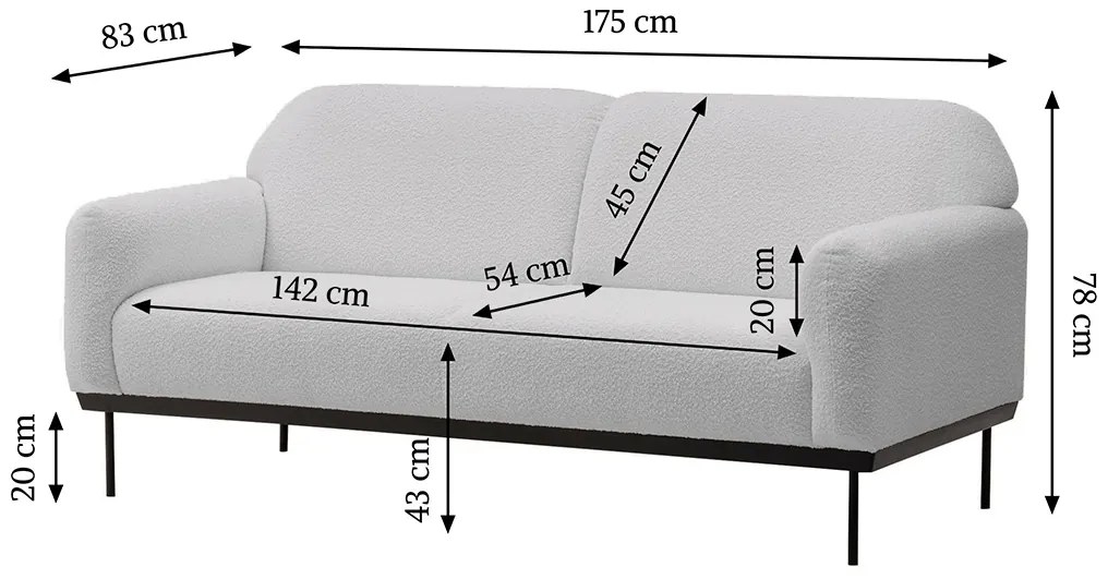 Canapea design gri ANDERSON