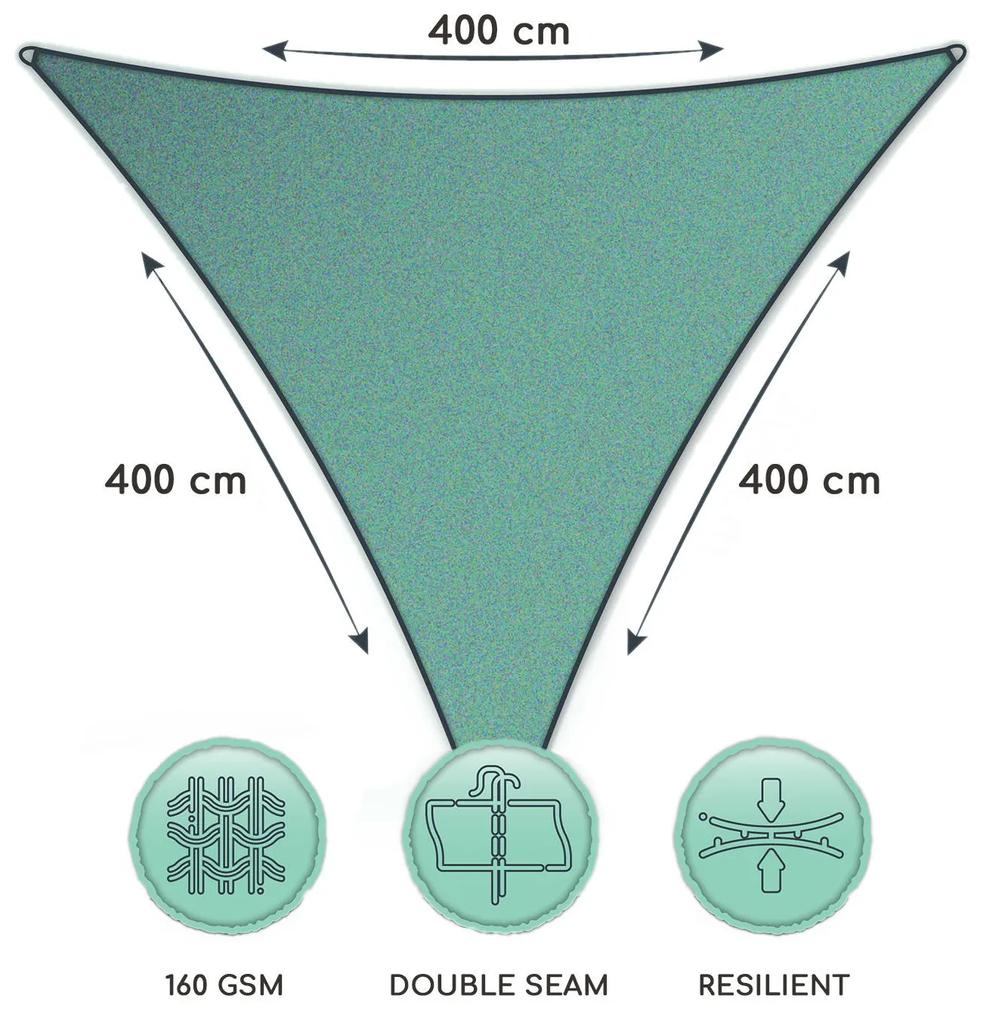 Parasolar triunghiular, 4 × 4 × 4 m, poliester