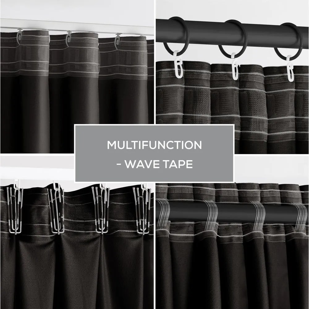 Draperie neagră dimout (semi-opacă) din catifea 140x270 cm – Restilo