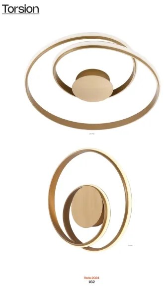 Redo 01-1790 - Aplică de perete LED dimabilă TORSION LED/27W/230V bronz