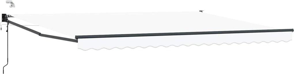 vidaXL Cort electric retractabil Alb 4,5 × 3 m