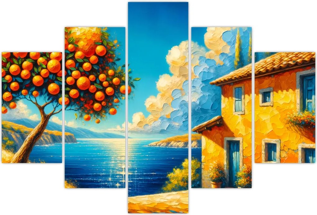 Tablou - Casă cu portocale II. (150x105 cm)