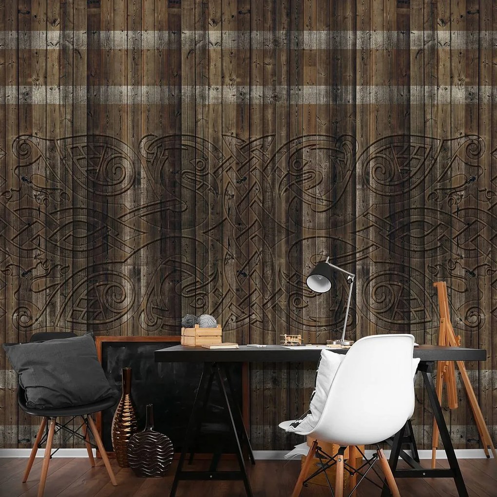 Fototapet - Textură pe scânduri din lemn (152,5x104 cm)