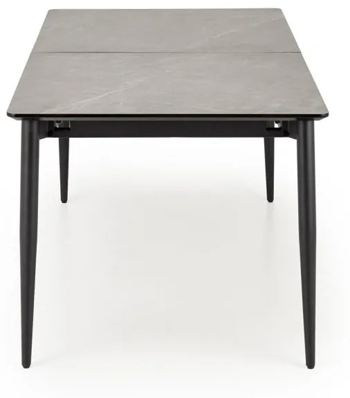 Masa extensibila Charles marmura gri/negru L180-260 cm