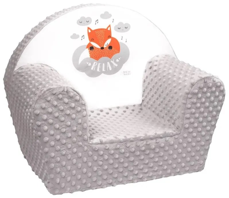 New Baby Baby Minky Fox fotoliu gri , 42 x 53 cm