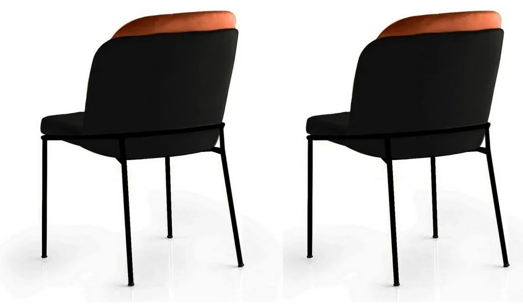 Set de scaune de sufragerie Dore Tile Red andBlack, 2 buc.