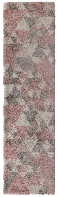 Covor traversă Nuru Roz/Crem/Gri 60X230 cm, Flair Rugs