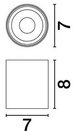 Spot aplicat LED design tehnic IRIS negru